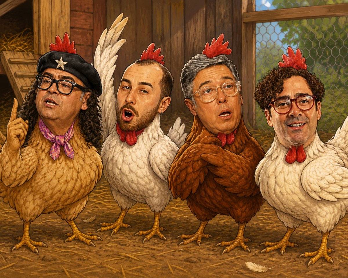gio01388276's tweet photo. La izquierda woke , intolerante , anti democrática y totalitaria !! 4 gallinas@Sinfiltros_tv https://t.co/PqPGyjhPk9