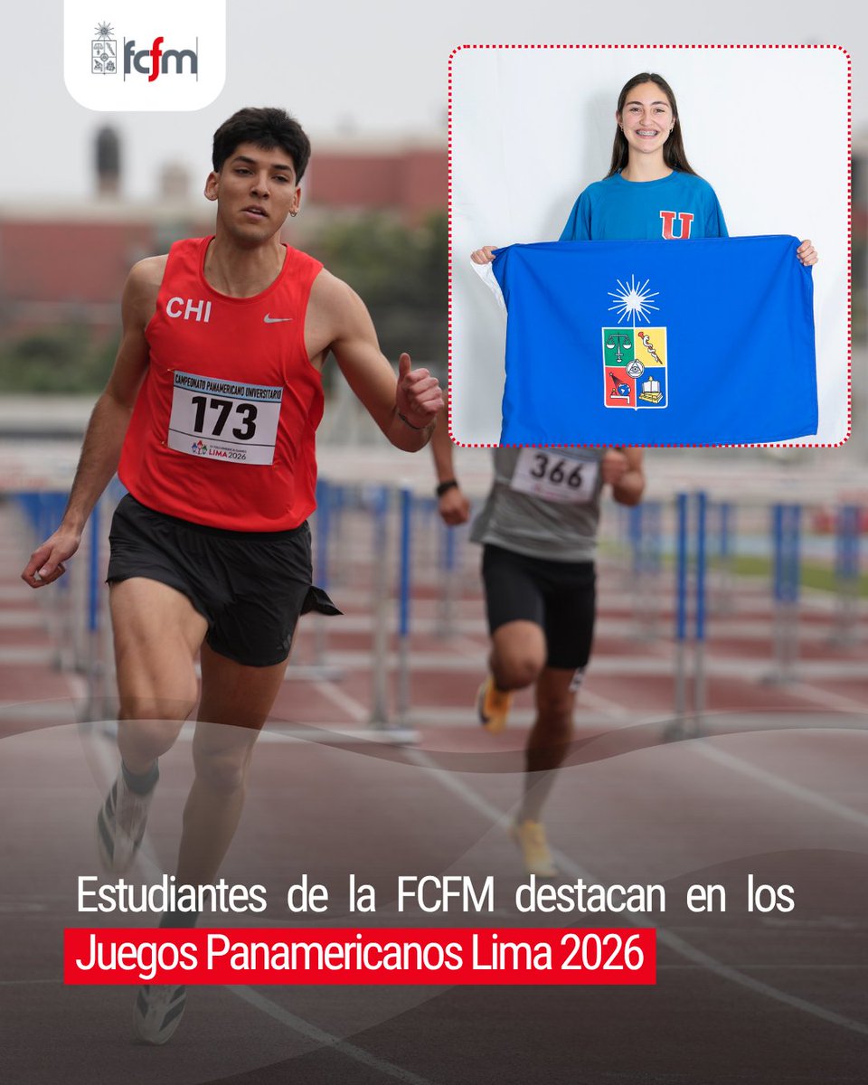 UChile_Beauchef's tweet photo. #OrgulloFCFM🏅 | Cinco medallas para Beauchef en los FISU América Games Lima 2026.

🥇 Emilio Reyes
🥈 Magdalena Hudson
🥉 Fernando Fritz
🥉 Sebastián Fuentes
🥉 Juan Aracena, Agustín Serrano y Luciano Aravena, junto al equipo de balonmano

Lee la nota en https://t.co/ON5WCFfBTX https://t.co/L0oQryywct