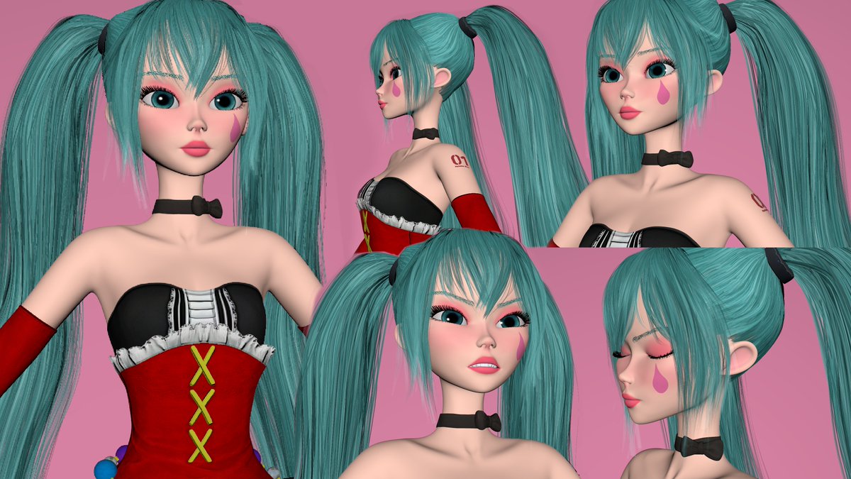 malikNT3D's tweet photo. More model updates on Miku🩵 I am so sorry it is taking me so long  getting a final animation out. I've basically re-made all the models  from scratch, so it's taking a little  bit! Thank you all so much for being so patient, and I hope the updates  prove worth it! 💖🫶🏻 https://t.co/V3YPj2UdOO