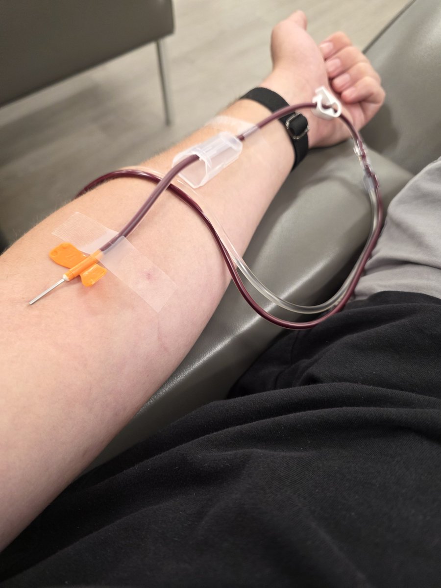 Trash_Man84's tweet photo. "Donating"  plasma again tonight.   What is every one up to? https://t.co/QUe2poj59P