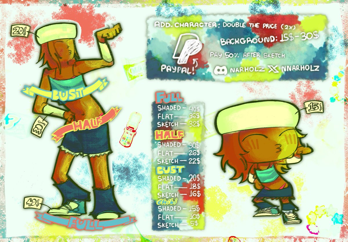 nnarholz's tweet photo. USD🇺🇲/BRL🇧🇷
my commission prices! i am not experienced with paypal, so please be patient if anything. (((ill probably repost this sometime alongsides my strawoage (or just update this)))) https://t.co/qssZce4vx8