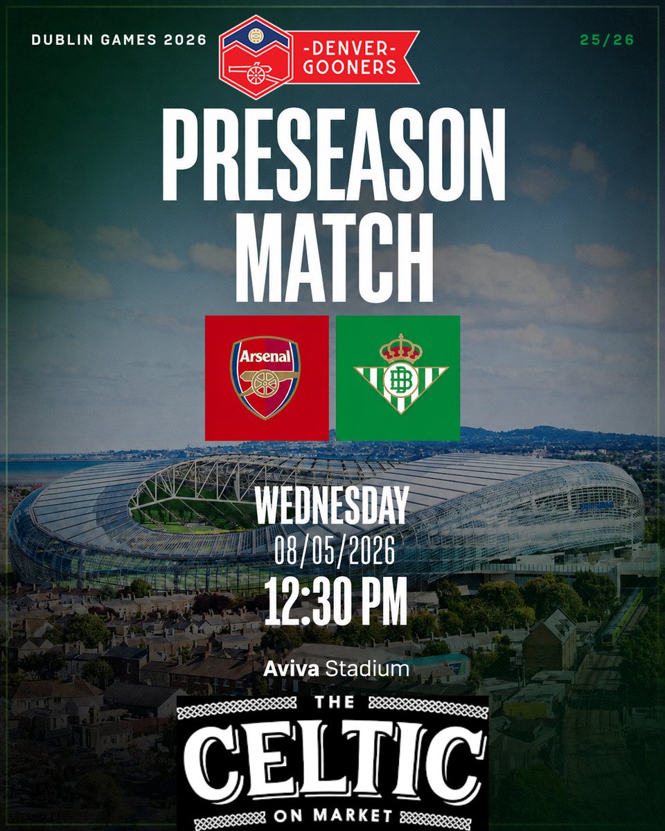 DenverGooners's tweet photo. Having trouble getting the preseason match to stream on the club's official app? What a mess.

Noel and Wendy have decided to open The Celtic for anyone ready to leave the couch or desk and watch at the pub🍻 COYG! https://t.co/tlPB97c9cd