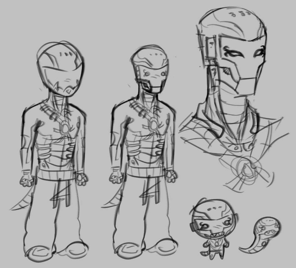 poperpear's tweet photo. these are my old doodles of mr f, i saw those bottom spikes at their visor thingy and thought oh they kinda have fangs and that eyeliner like a serpentine, so i gave them a small tail and called it a day https://t.co/cTvduytenp