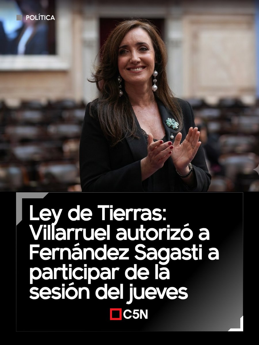 VVNoticiasX's tweet photo. Ley de Tierras: Victoria Villarruel autorizó a Anabel Fernández Sagasti a participar de la sesión de manera virtual
La habilitó a participar "de manera remota o virtual, con voz y voto" de todas las sesiones mientras "subsista la restricción médica" por su embarazo avanzado. https://t.co/fETzQBT5VV