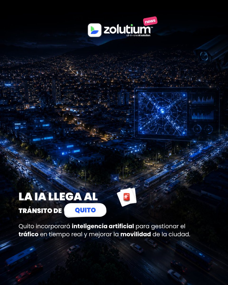 zolutium's tweet photo. La inteligencia artificial ya está transformando la movilidad, optimizando procesos y haciendo que las ciudades sean más inteligentes.

👉 ¿Qué otro uso de la IA te gustaría ver?

#Zolutium #InteligenciaArtificial #Innovación #Tecnología #IA https://t.co/knMxcEhXjS