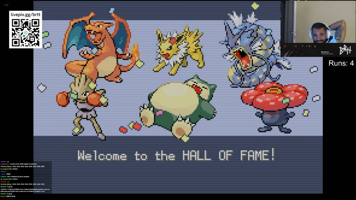 brttOficial's tweet photo. Primeira vez no FireRed fazendo nuzlocke, run 4 e zeramos.. Com direito ao Zeus(Jolteon) Fazendo 1v6 contra o Grompo(Gary). Que saga meus amigos, obg quem acompanhou <3 https://t.co/w65nfkStlc