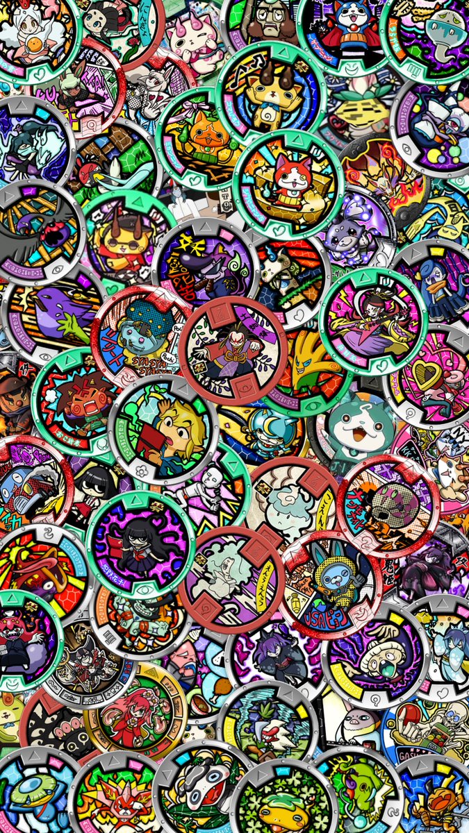 PoesMasquerades's tweet photo. Okey, esto es lo que me quedaba por ofreceros.

Podéis usarlo de fondo de pantalla en vuestro Yo-kai Pad: ¡A ver si encontráis vuestra medalla!

Habrán unas 67 o así, así que si habéis interactuado conmigo, seguro que salís.

También hay una medalla repetida. ¡A ver si la veis! https://t.co/9ZIXhQcZgl
