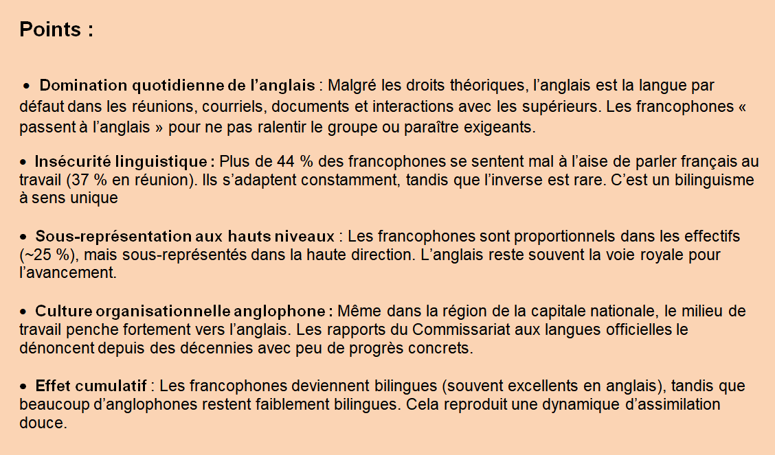 AlexJ28833702's tweet photo. @partiquebecois Le  « malaise français » dans la fonction publique fédérale ?
 #Louisianisation institutionnelle.  #PolQc #Québec #Français https://t.co/8uptzGdt1s