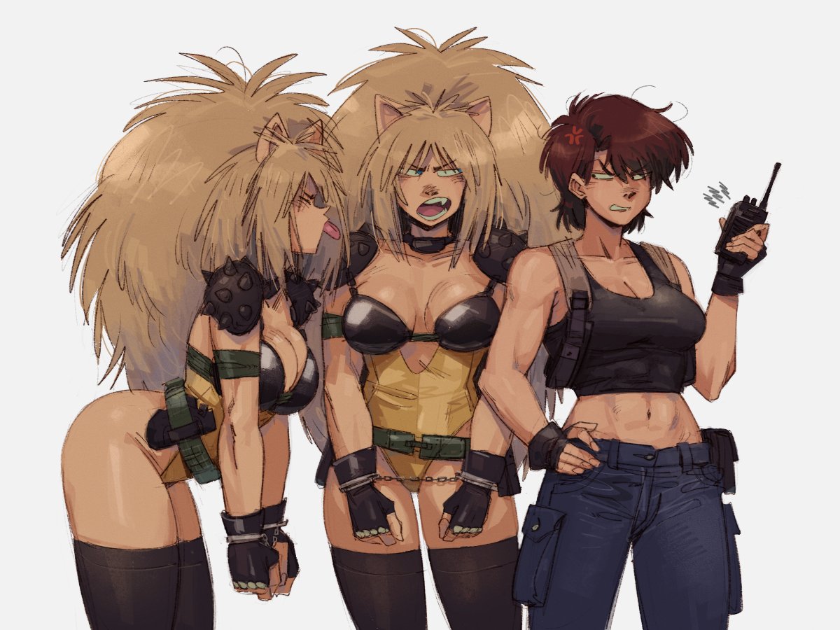 maxidango's tweet photo. some old puma sisters(+leona) art bcs of the gits cameo https://t.co/nTXJejWRrA