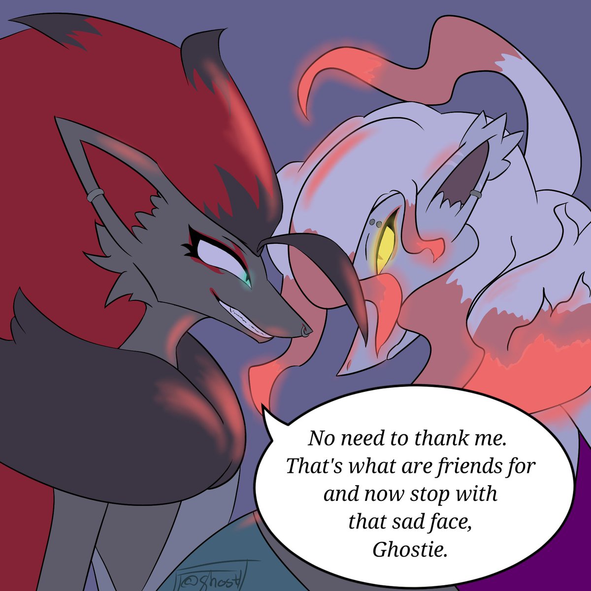 Ghost_Ferr's tweet photo. Part two from a short Story - Ghost Spirit 🌘

Based of #LuckyStarComic 
Nova and #LuckyStar belongs to @odeko_yma 
Ashen to me

I really enjoyed it and still have ideas in my mind. Stay tuned! Also a big Thanks to all the people who support me🖤 https://t.co/GSCRdBgEOh