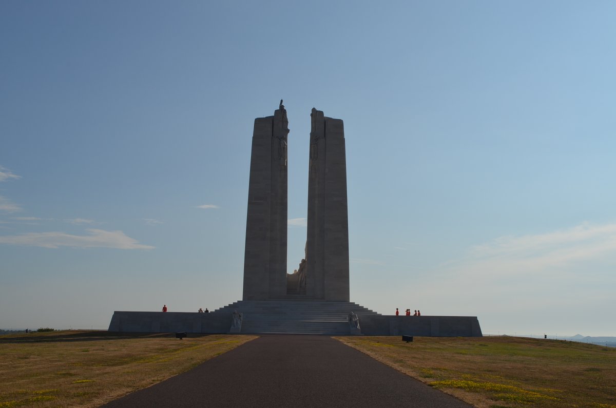 vimyfoundation's tweet photo. Day 4 of the Beaverbrook Vimy Prize Program took students across Vimy Ridge, beginning with a visit to the Canadian National Vimy Memorial and Vimy tunnels led by Veterans Affairs Canada guide and Beaverbrook Vimy Prize 2023 alumnus Parker Hillman. https://t.co/keWFtj1b4j