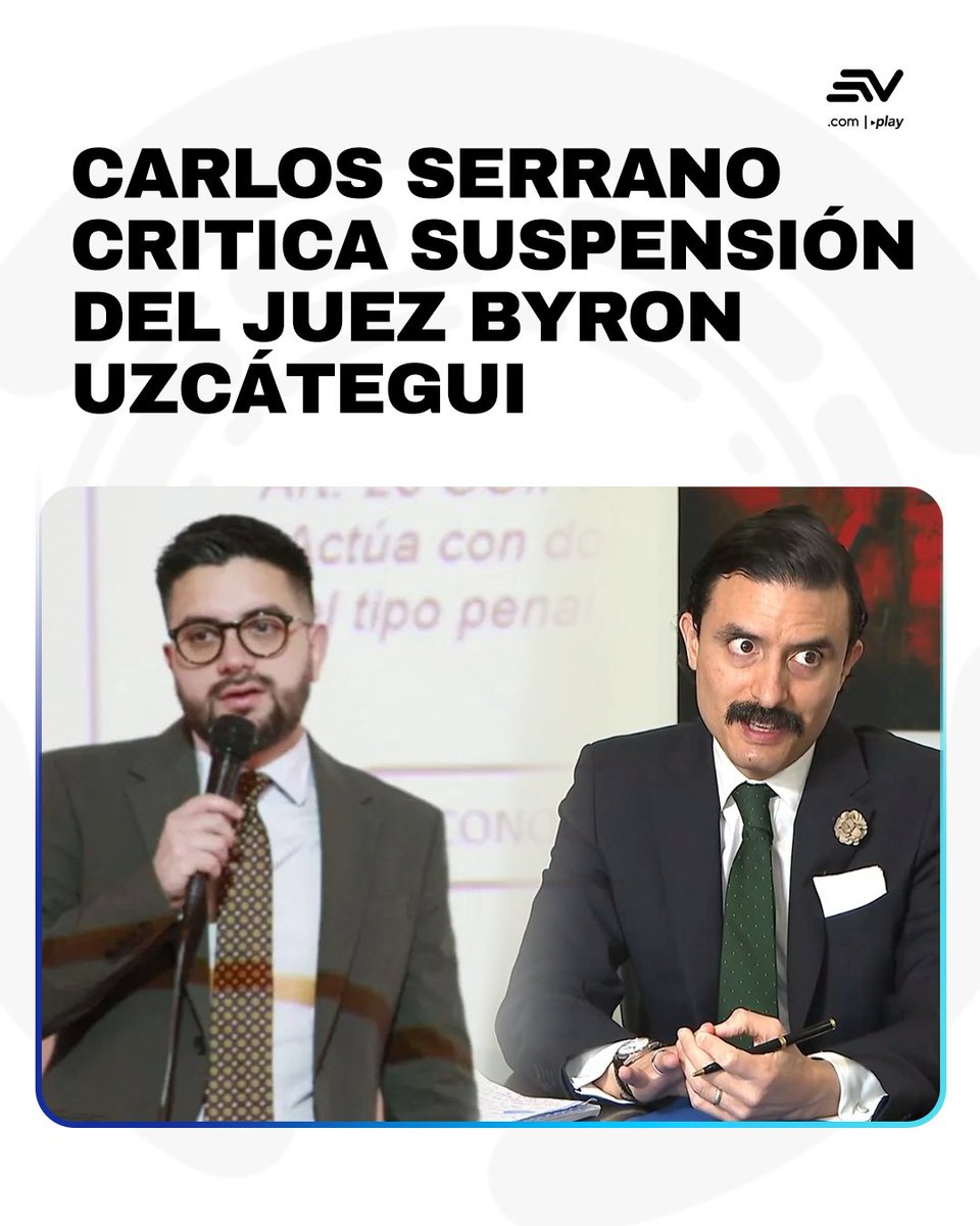 EcuavisaInforma's tweet photo. 📌 El exjuez anticorrupción Carlos Serrano criticó que su excompañero, el magistrado Byron Uzcátegui, esté suspendido y corra el riesgo de ser destituido por haber levantado la prisión preventiva de Aquiles Álvarez. 👉 https://t.co/wktXPovRe9 https://t.co/hRsjlokekv