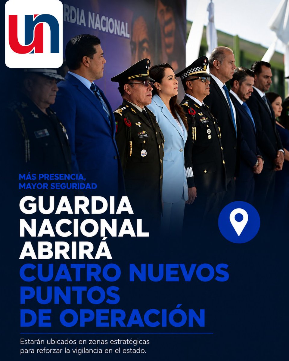 UltraNoticiasAG's tweet photo. La Guardia Nacional construirá cuatro nuevos puntos de operación en Aguascalientes: dos en Ejido Peñuelas, uno en El Llano y otro en Presa de Los Serna, Calvillo. Servirán para coordinar despliegues dentro y fuera del estado. ¿Cuándo iniciarán las obras? #Aguascalientes https://t.co/mNg41gcSkC