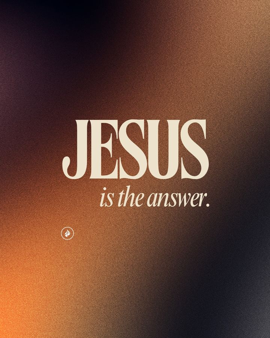 JesusSavesUs777's tweet photo. Jesus is the answer. https://t.co/QJpS5j2XOC
