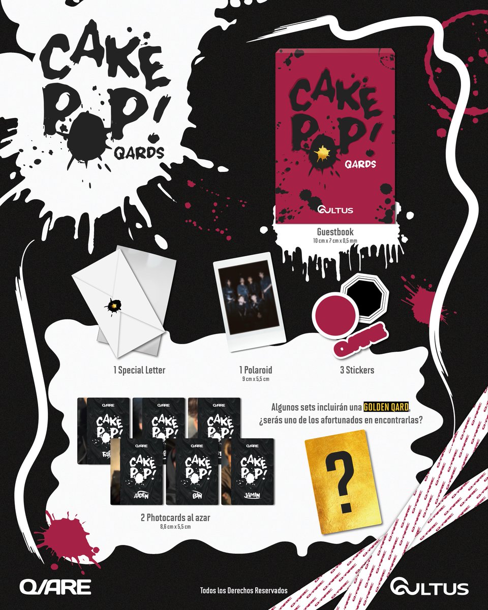 Q_ARE_Official's tweet photo. ¡QNIVERSE, ya llegaron las primeras Qards de Qultus! 💫
Colecciona las 6 Qards de la era caKe POP!, unidades limitadas.
Además, algunas unidades incluirán una Golden Qard.
¡La venta comenzará mañana por nuestra pagina web, hora por confirmar!
#Q_ARE #QULTUS #QARDS #caKePOP! https://t.co/2pB9CTgilG
