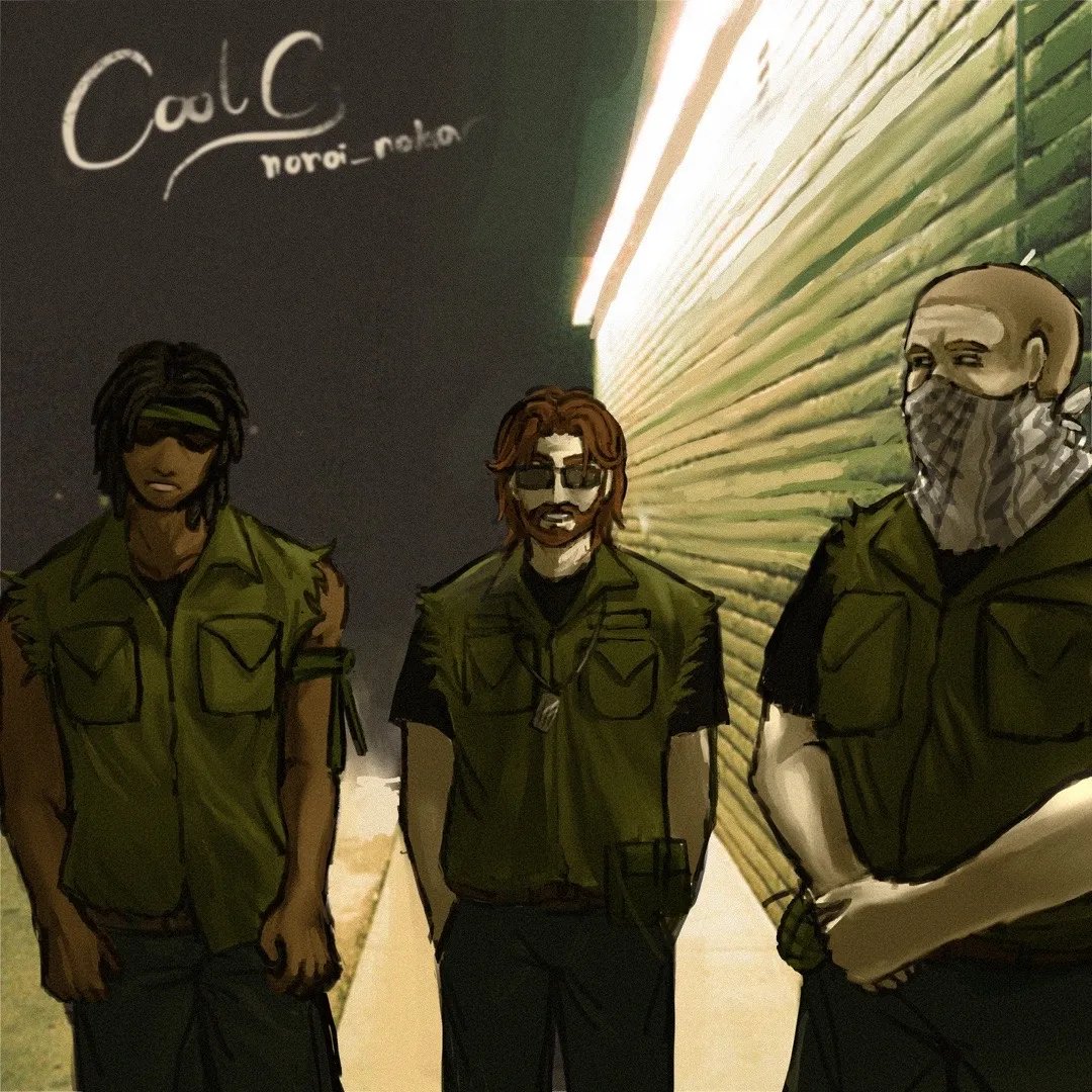 qewanova's tweet photo. The #Ghostwolves from #hotlinemiami
As an #oakwood 's album cover
(Jacket is the one who takes the picture) https://t.co/AigvQD7KMm