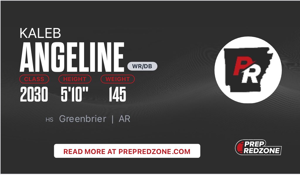 kaleb_angeline3's tweet photo. @PrepRedzoneAR @PrepRedzone looking to have my best season yet… been in the lab all offseason https://t.co/zPZ9E4ATV4
