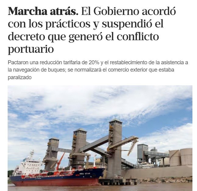 MangieriDAM's tweet photo. Error de cálculo, Federico Sturzenegger:
Si tenés que dar marcha atrás, es porque el decreto estuvo mal planteado desde el principio. Antes de desregular, había que abrir una instancia de diálogo con los sectores involucrados y evitar un conflicto que terminó paralizando los puertos y generando costos millonarios.
Improvisar sale caro. Gobernar exige planificación, consenso y responsabilidad.