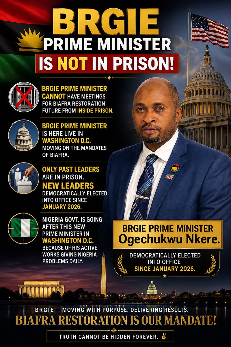 BRGIEinfoMinist's tweet photo. Biafra Republic Government in Exile Affairs cannot be led by a prisoner: those parading this kind of news are enemies of BRGIE because they have lost relevance. https://t.co/EJn9V77VYt