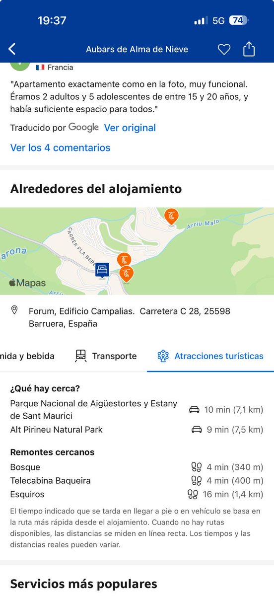 Gema_SS's tweet photo. @bookingcom nos ha alquilado una casa en Barruera, a 10 minutos del Parque Nacional de Agüestortes, aunque realmente está en Baqueira a más de hora y media del mismo. Las carreteras de montaña hacen aún más largo el viaje. Booking no se hace responsable de SU ERROR. https://t.co/AnqbpoSZMP