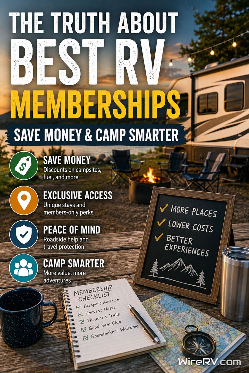 WireRV's tweet photo. Save money on every RV trip. ποΈ Compare the best RV memberships for campground discounts, unique overnight stays, fuel savings, and more. Find the right fit before your next adventure! ππ°
https://t.co/7GWUJp4vOR
#RVLife #RVTravel #Camping https://t.co/vOtbyRTbx7