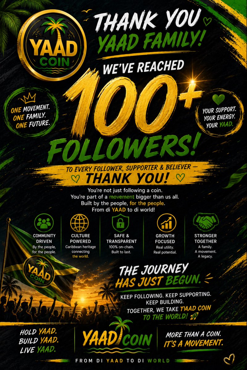 YaadCoin's tweet photo. On Behalf of #yaadcoin we thank u all for the support and for joining our community and believing in the movement. 🚀🚀🚀
#yaadcoin #solana #pump https://t.co/XdGL8wtxG9