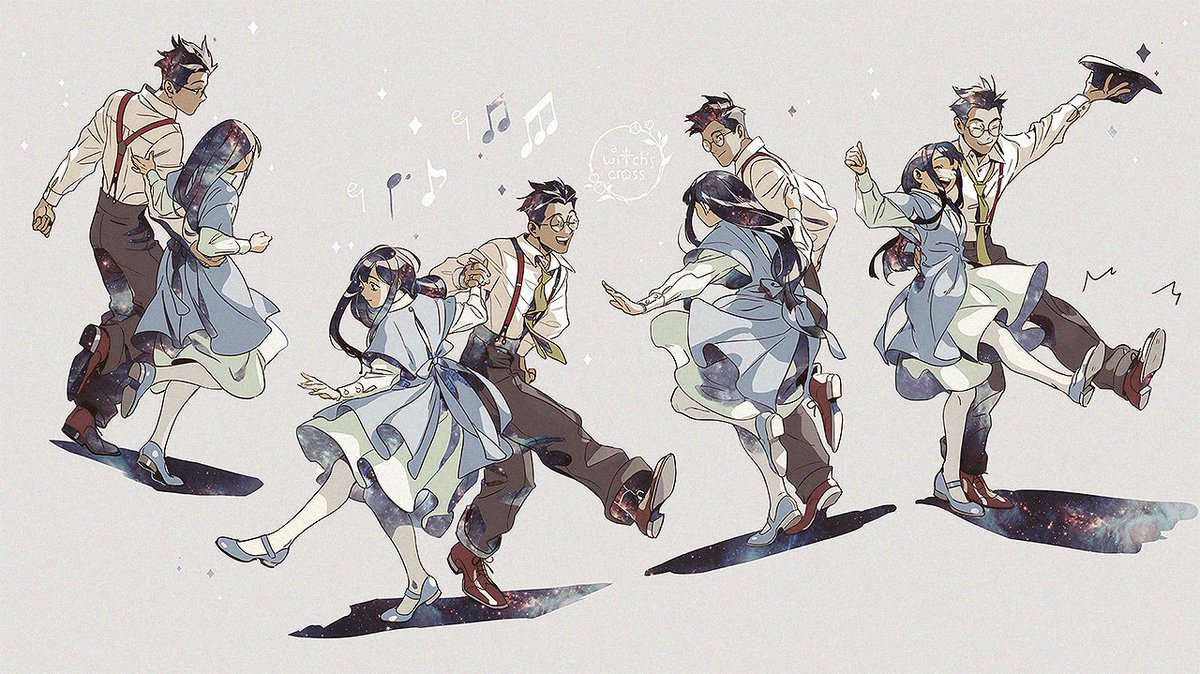 CutTimeComic's tweet photo. I drew literal hundreds of these little gestures and it honestly made me a better artist 😂 I loved drawing these so much I went out to learn swing dance in 2019 cos I was so jealous of my OCs LOL https://t.co/iU6EuHn1lA