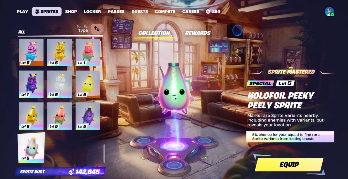 hey_kvn's tweet photo. And it's a wrap! I got the Fortnite Sprites I needed to collect before the new batch of Sprites arrives on Thursday! Thank you to the people willing to trade and help each other out today! I'm ready for the Gem Sprites! https://t.co/aAmBgtevjH