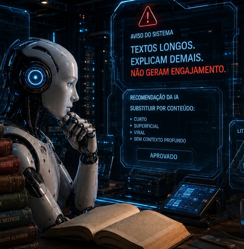 HFlavyo's tweet photo. Daqui a pouco as IA(s) dirão que os Clássicos da literatura humana possuem textos longos, explicam demais e não geram engajamento.
@grok o que acha? https://t.co/OLd6A0XjZi
