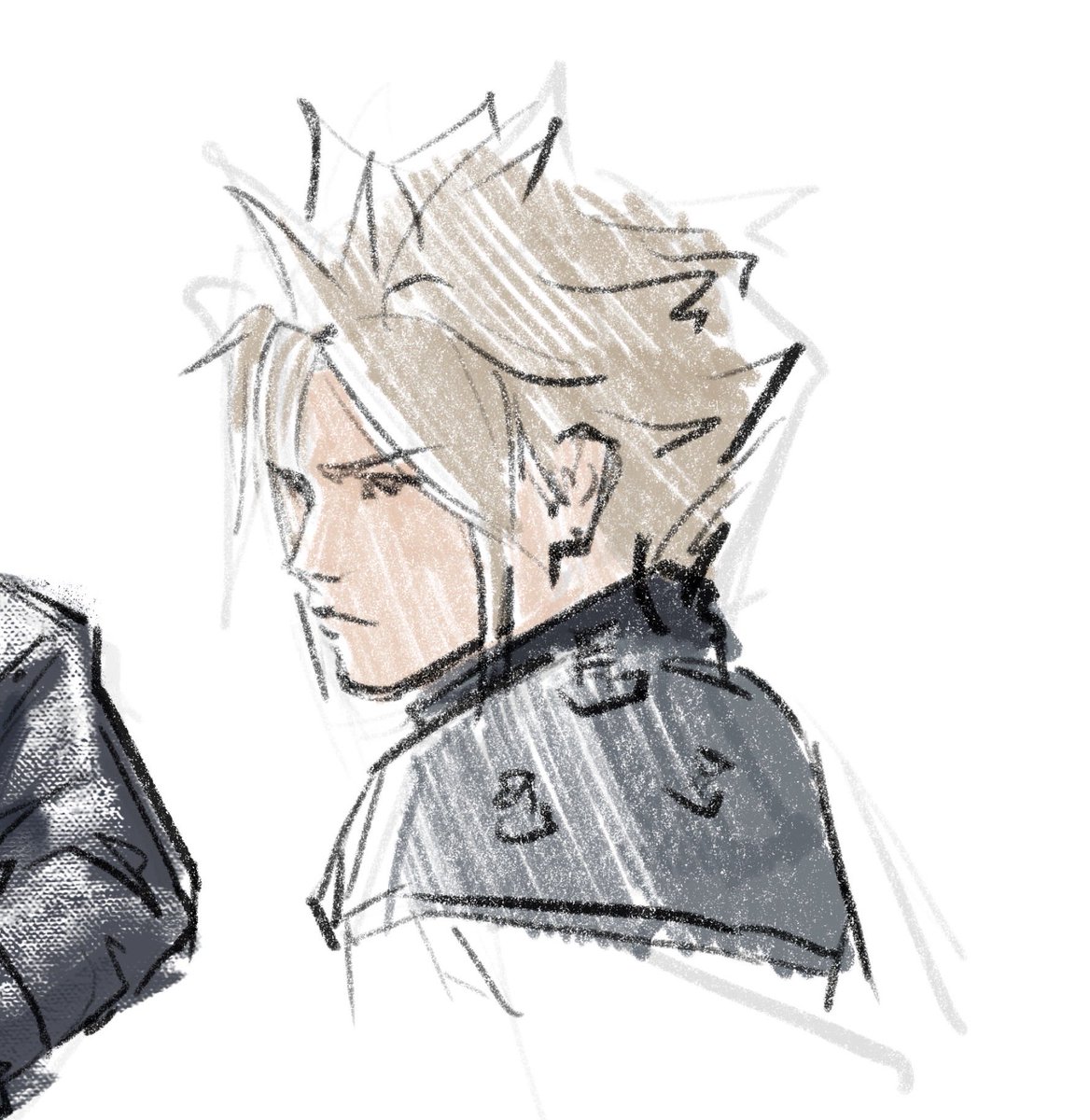 clover_floor's tweet photo. hey guys… my account @cloverfloor blew up and i can’t access it so i made a new one 😭😭😭
so anyway uhh cloud doodle again 
#cloudstrife #ff7 https://t.co/HMuFCZ0VSY