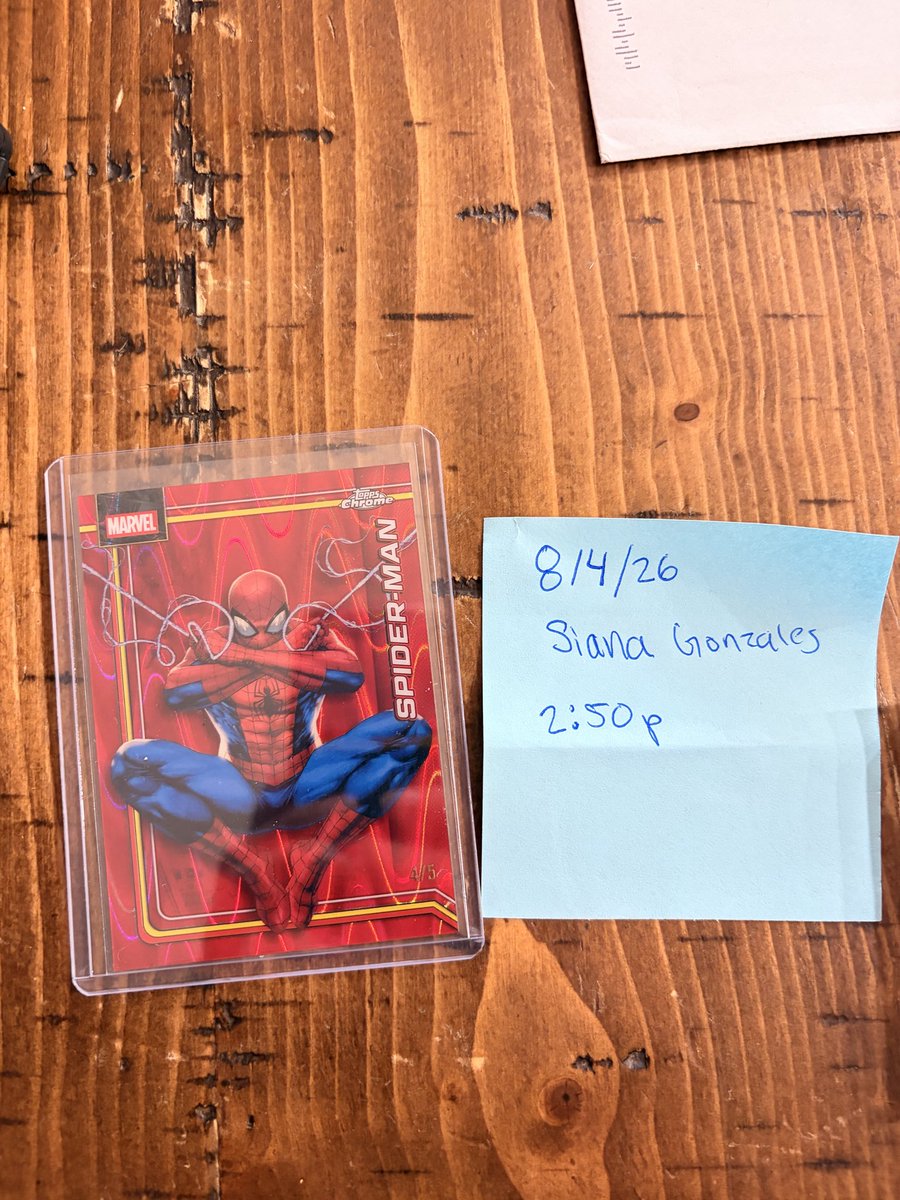 sheriffboots's tweet photo. @evildrprkchp 4/5 spider-man card for sale !! $7.5k G&amp;S hmu for more info and photos :) https://t.co/gEMuf6sdye