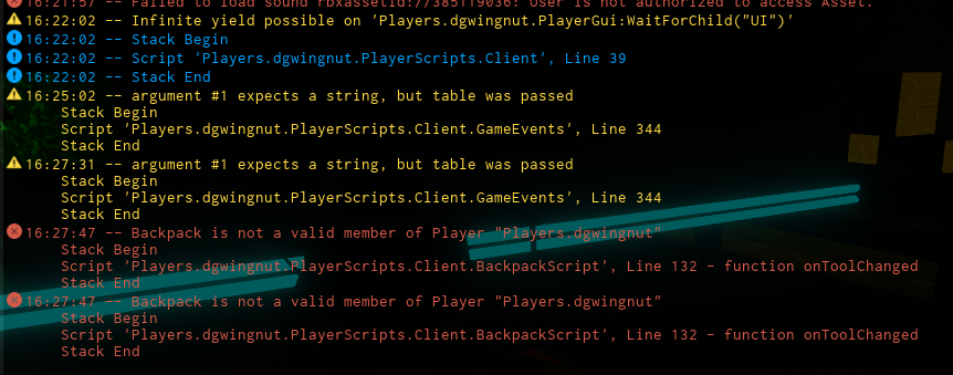 dgwingnut's tweet photo. @MaximumADHD a lot of people are randomly getting their keybinds broken and can't do anything until they rejoin. i got the bug myself, though i don't see any meaningful errors in console https://t.co/AuBQLcAwX4