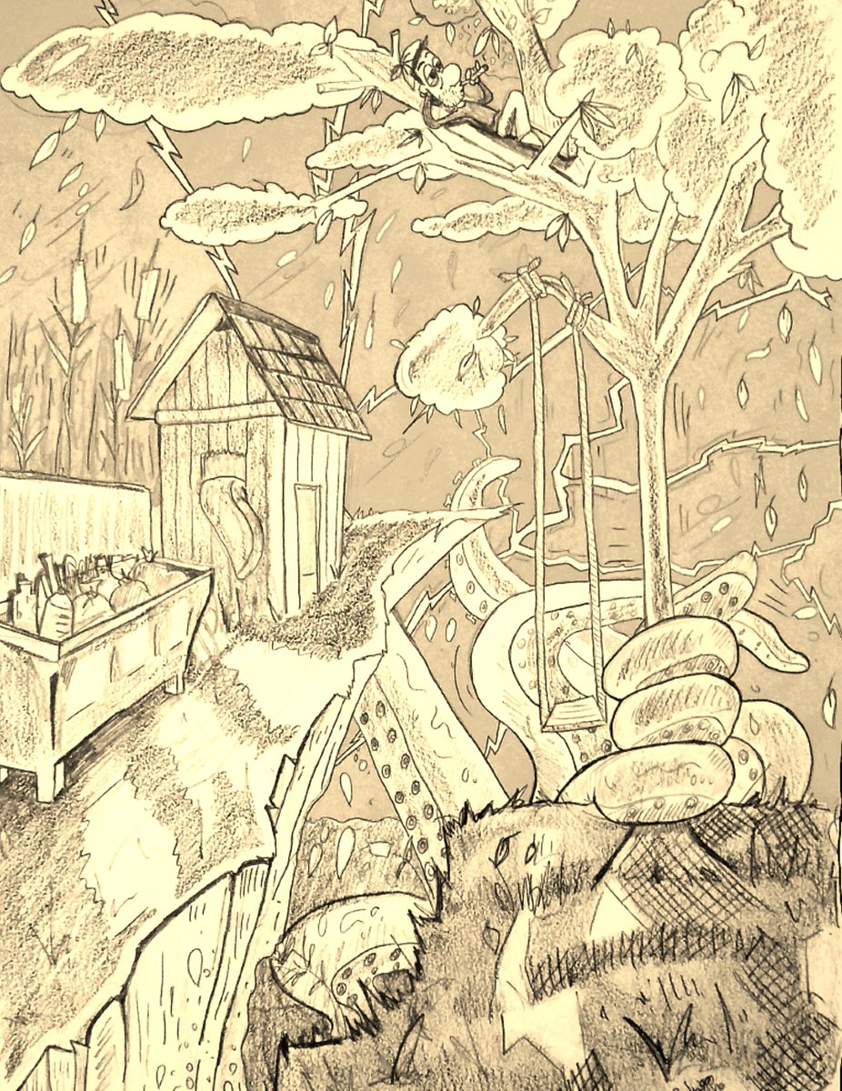 R0crypton's tweet photo. Relaxing inside the storm #SurrealArt #art #darkFantasy #ComicHorror #Lovecraft https://t.co/P7lGl30SwQ