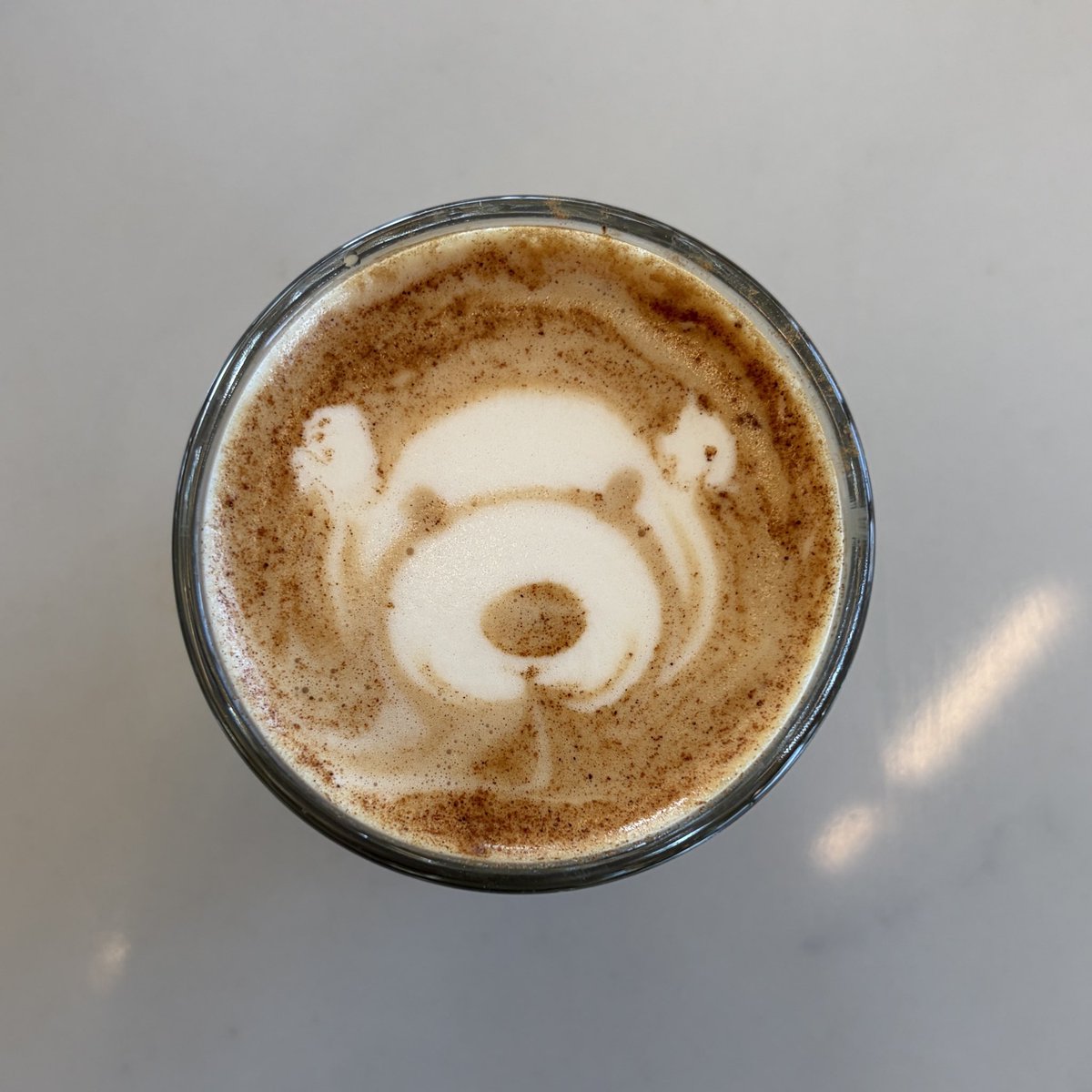 lambologist's tweet photo. bear cinnamon cortado https://t.co/CXaRYHmbtb