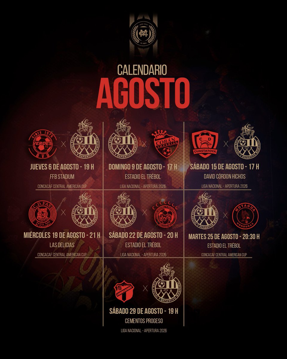 Rojos_Municipal's tweet photo. 👊🏼👹 Cada partido cuenta. Cada fecha importa.

Agenda los partidos de local y hagamos de nuestra casa una fortaleza.

#ElÚnicoGrande 🔴⚫️ https://t.co/5TOhMbujNR