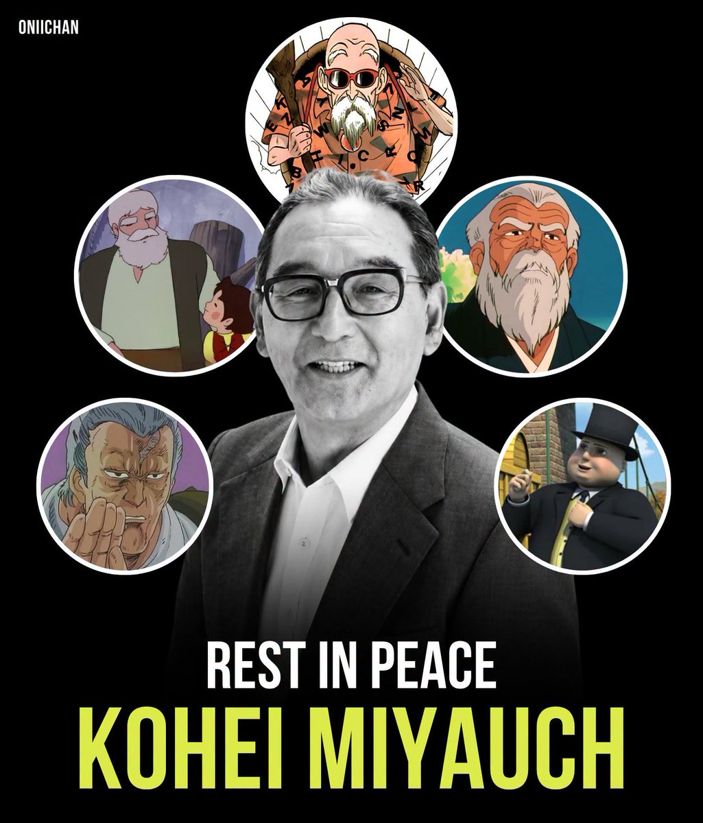 oniichanph's tweet photo. The original Master Roshi, would've turned 97 today 🕊️

Kōhei Miyauchi became closely connected to some of the most respected characters in Japanese entertainment. His portrayal of Master Roshi began with the original Dragon Ball and continued through much of Dragon Ball Z, becoming an enduring part of the franchise’s early years.

His memorable roles included:
Master Roshi (Dragon Ball franchise)
Alm-Onji / Grandfather (Heidi, Girl of the Alps)
Mitsumasa Kido (Saint Seiya)
Jūkei (Fist of the North Star)
Sir Topham Hatt (Thomas the Tank Engine & Friends)
Gol (Nausicaä of the Valley of the Wind)
Kami-sama (Dr. Slump)
Klaus von Lichtenlade (Legend of the Galactic Heroes)
Chang Ang (Magic Knight Rayearth)

Miyauchi passed away in 1995 at the age of 65, but the characters he helped bring to life remain familiar to audiences decades later. On what would have been his 97th birthday, we honor the lasting work of Kōhei Miyauchi 🎂