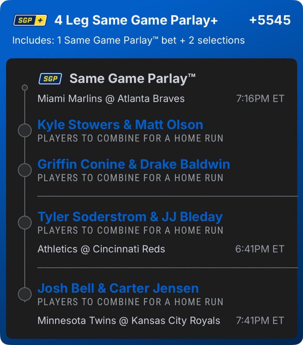 havanurrblc's tweet photo. Hopefully the balls fly tonight 🚀 

Last leg was supposed to be Jeffers and Jensen but I’m not cashing out and losing my boost so 🤞🏼

#NBA 🏀 | #WNBA | #CBB 🏀 | #Fanduelparlays 🔐 | #PROPS | #POTD 📋 | #Picks | #MLB ⚾ | #Gambling𝕏 | #Parlay @Playbook https://t.co/C3uPJsCWuM