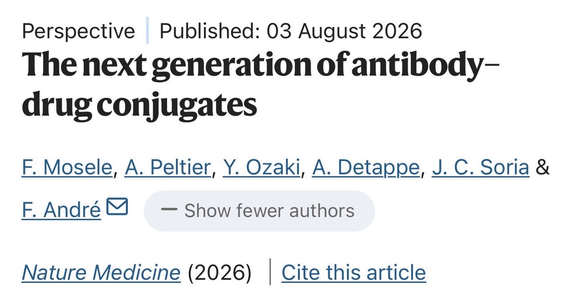 DrChoueiri's tweet photo. I enjoyed going through this paper by @FerMosele and @GustaveRoussy team. It outlines a roadmap for the future of ADCs from soup to nuts. It was just published in @NatureMedicine —a must read for everyone with @FIFAWorldCup ⚽️ withdrawal!

Link: https://t.co/t4mXf4Ajn7 https://t.co/UUYvBIOq1O