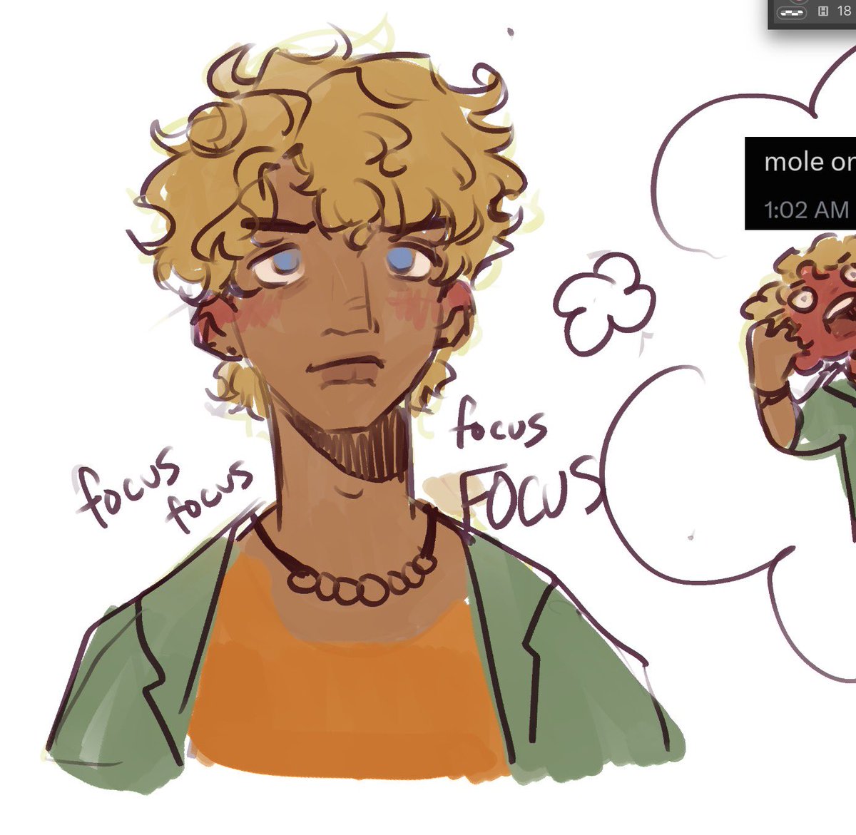 pecchbear's tweet photo. the nico di angelo lip mole saga https://t.co/tIEC0fR35v