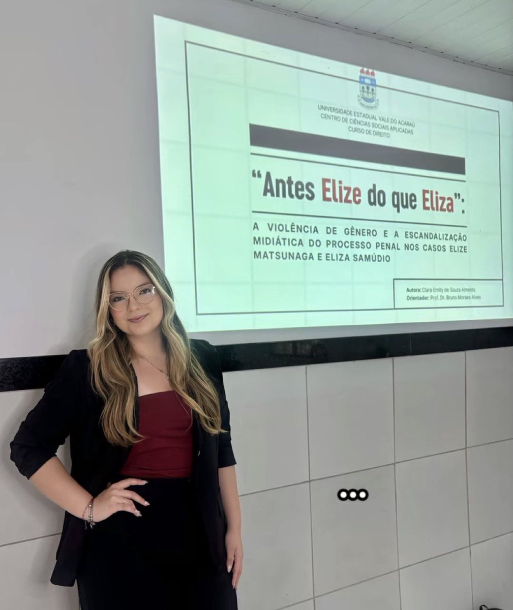 choquei's tweet photo. 🚨BRASIL: Tema de TCC de jovem viraliza na web: 

“Antes Elize do que Eliza: A violência de gênero é a escandalização midiática do processo penal nos casos de Elize Matsunaga e Eliza Samúdio”. https://t.co/oEWW0qz3UC