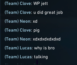 aErennash's tweet photo. @chichivlr  you are the most disrespectful person I've ever played a rankd game with, not only you are trolling and being toxic entire game since round1. you're willing to go far on being racist because you thought jett was 'French' honestly what a disgrace of a person you are. https://t.co/IXSml4CEPu