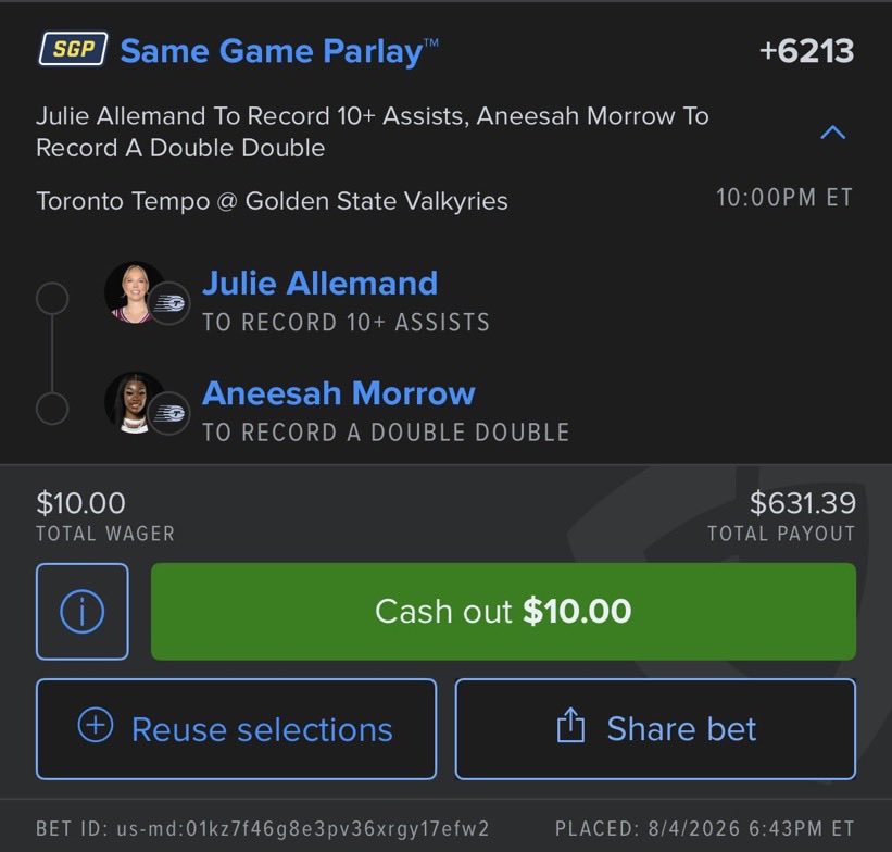 havanurrblc's tweet photo. This the last one for me today unless Morrow gets listed for pts per qtr 🧩❤️‍🔥
#NBA 🏀 | #WNBA | #CBB 🏀 | #Fanduelparlays 🔐 | #PROPS | #POTD 📋 | #Picks | #MLB ⚾ | #Gambling𝕏 | #Parlay @Playbook https://t.co/3lfOhzBZjj