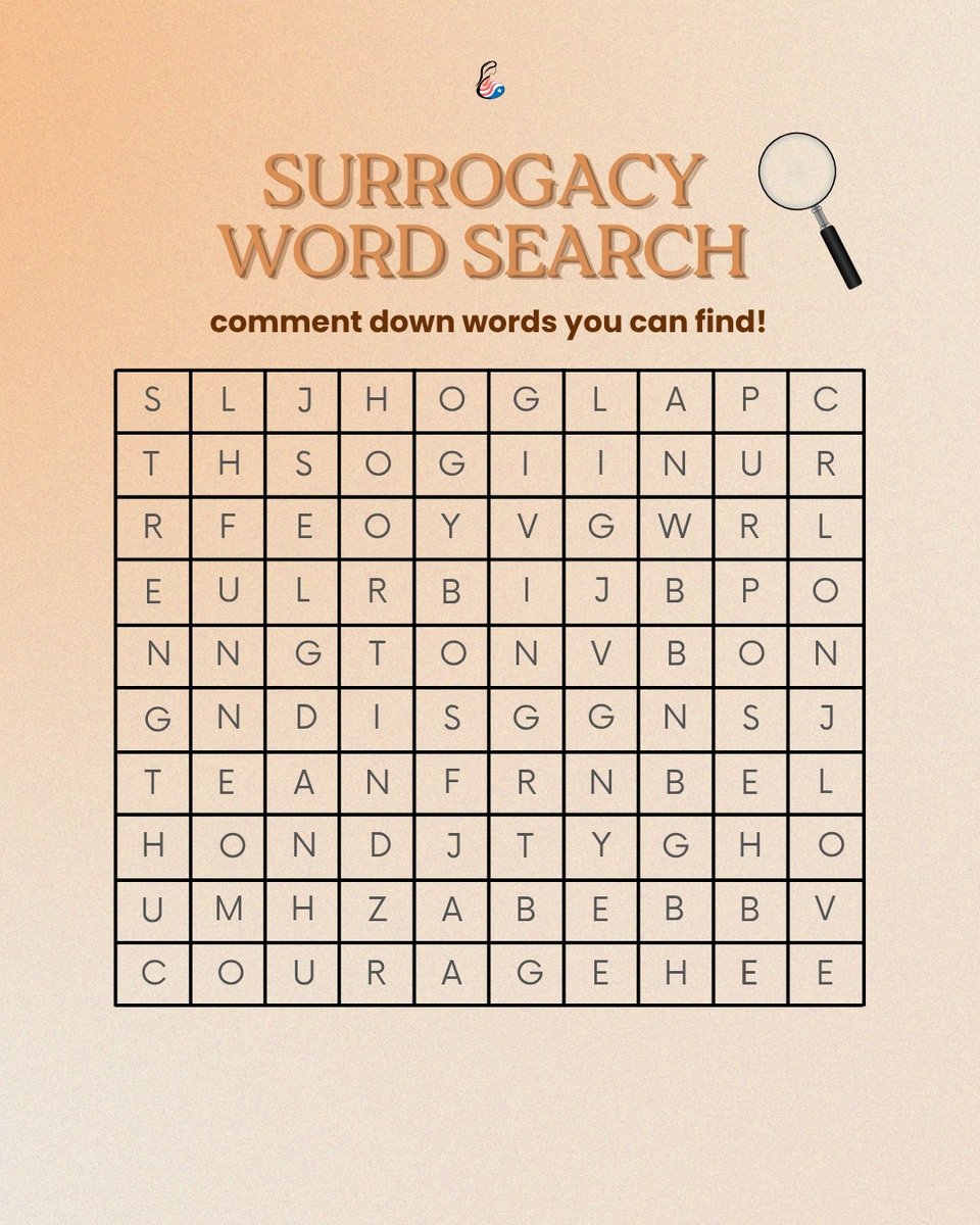 PatriotSurro's tweet photo. Hidden in this puzzle are the words that define an incredible surrogacy journey. Can you find them all? Comment down below. https://t.co/mhRO2W3zJ2