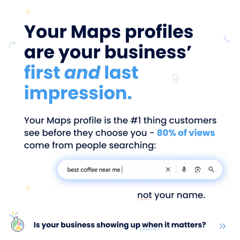 GetMapLabs's tweet photo. The businesses getting the most calls and customers from Google & Apple Maps aren't lucky.
They manage their profile like the asset it is - while everyone else leaves it on autopilot.
3 ways to grow yours with Map Labs ๐ https://t.co/fRn6JEt2OB
#MapsMarketing #MapLabs #Marketing2026 #LocalSearchMarketing #GoogleBusinessProfile