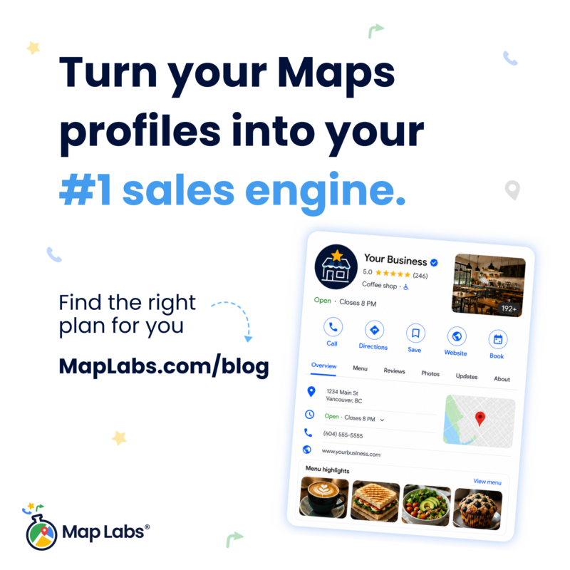 GetMapLabs's tweet photo. The businesses getting the most calls and customers from Google & Apple Maps aren't lucky.
They manage their profile like the asset it is - while everyone else leaves it on autopilot.
3 ways to grow yours with Map Labs ๐ https://t.co/fRn6JEt2OB
#MapsMarketing #MapLabs #Marketing2026 #LocalSearchMarketing #GoogleBusinessProfile