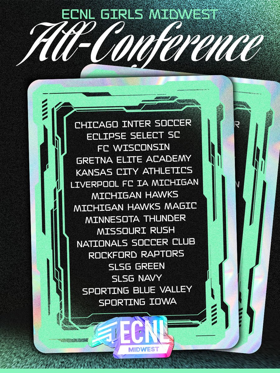 ECNLgirls's tweet photo. Congratulations to the 2025-26 ECNL Midwest All-Conference first and second teams and conference players of the year!

For complete team lists: https://t.co/7hOXI0M3zI https://t.co/WODSPYFPM7