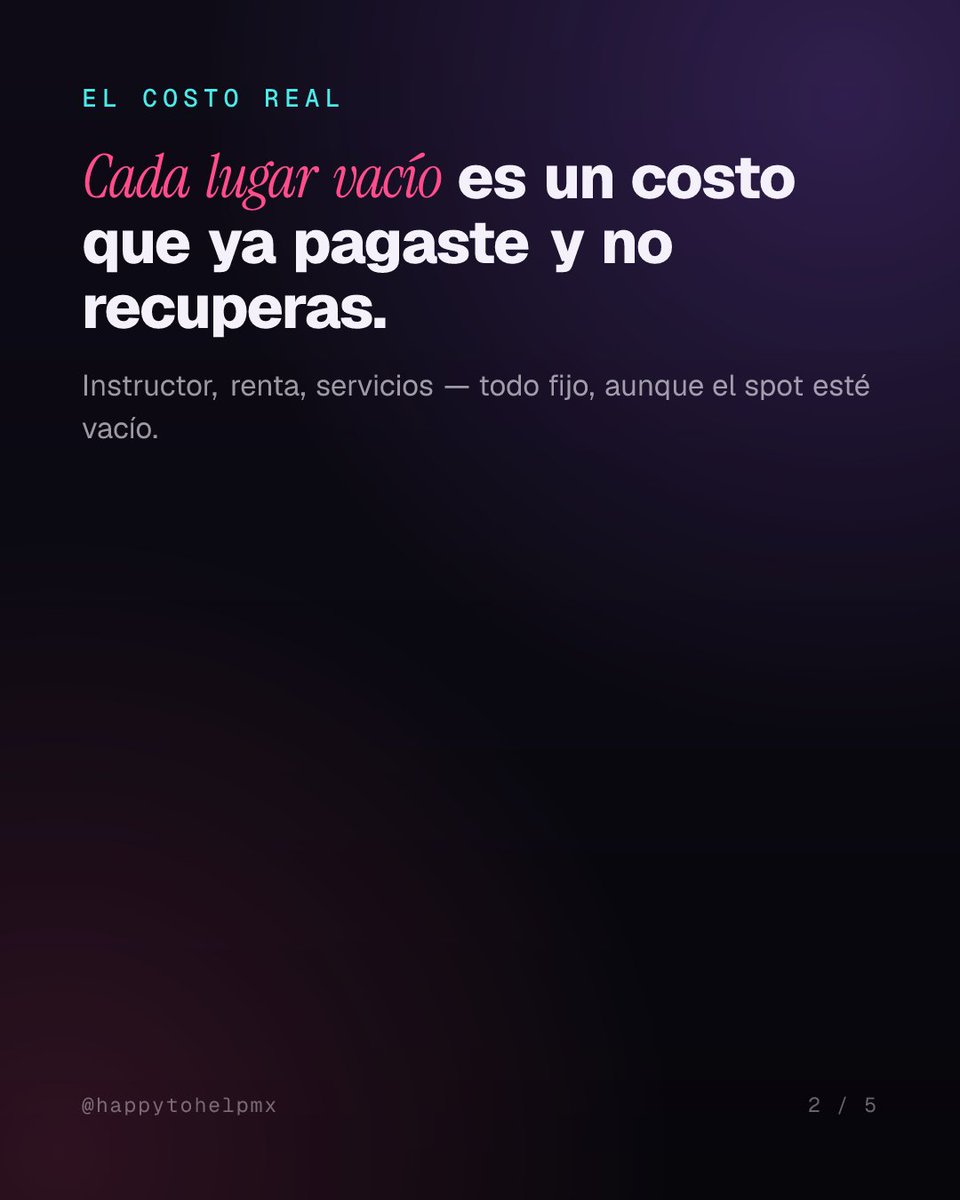 HappyToHelpMx's tweet photo. Tu clase de las 7am: 12 lugares. 3 vacíos.

No porque no quieran ir — porque nadie les avisó que tenían clase hoy.

Un recordatorio de WhatsApp 24h antes llena esos lugares.

¿Lo vemos en tu studio? Link en bio.

#gimnasios #studios https://t.co/ONtaB5nkYi
