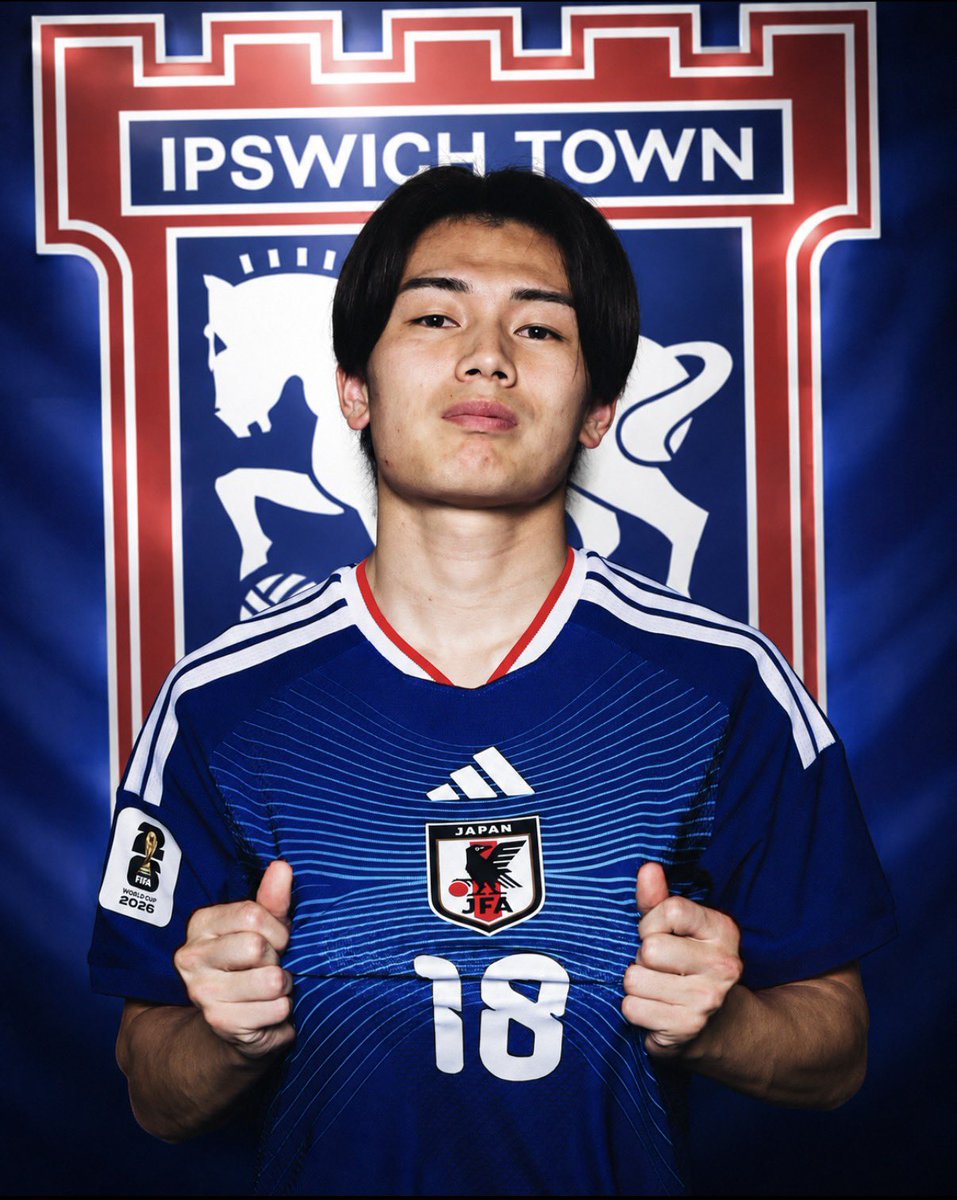 Fooootest's tweet photo. 上田綺世にプレミアリーグ挑戦の可能性🇯🇵🔥

イプスウィッチはストライカーの補強候補として上田綺世をリストアップ。移籍が実現すれば、前田大然に続く2人目の日本人選手に✍️

📰@twtduk https://t.co/pclpGjza1l