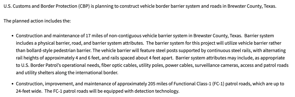 travisbubenik's tweet photo. As bulldozers arrive in Big Bend National Park today, quick reminder of what specifically the govt is planning there: https://t.co/8tSdrrMH5h

This really is a historic moment, where almost the entire southern edge of the park is set to become a border security construction zone. https://t.co/nx5Oa0Ph8m