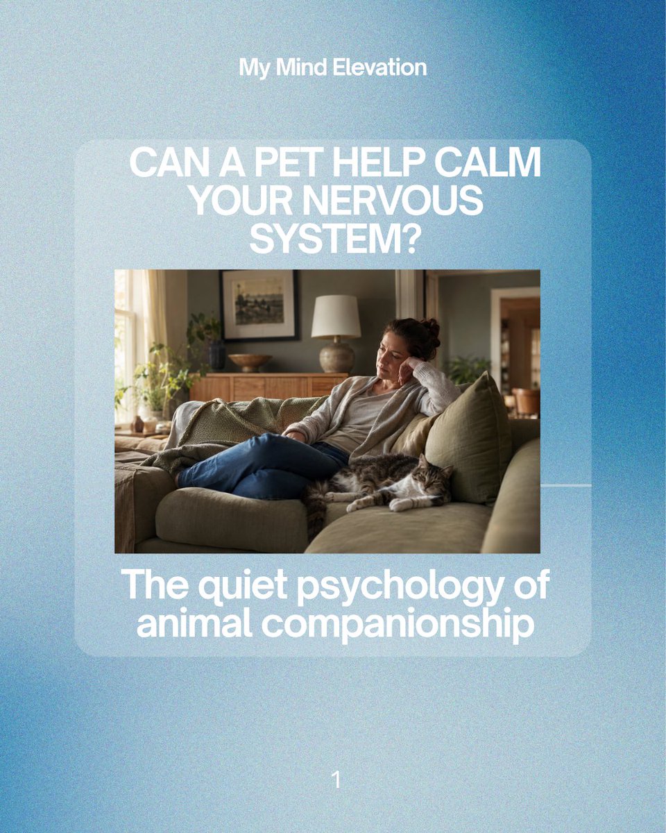 mymindelevation's tweet photo. Your pet may offer more than companionship. A quiet presence, touch, routine, and non-judgmental connection can help us feel safer and more regulated without replacing professional care when needed. 🐾

Read “The Silent Therapist”: https://t.co/AjWiHSwQTE https://t.co/kJE1RMUQAx